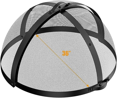 Miniatura 2 de BBQ PLUS - Pantalla de chispas para fogata al aire libre, pantalla de malla redonda resistente para barbacoa, al aire libre, accesorios de patio, 24