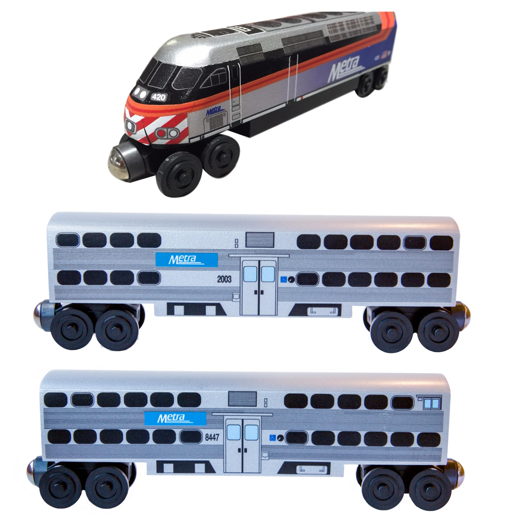 Amazon.com: Whittle Shortline Railroad Chicago Metra MP-36 3 pc