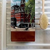 Vista 2 de 3dRose The Brooks House, Brattleboro, Vermont with Antique Cars 22x30 Bath Hand Pool Towel
