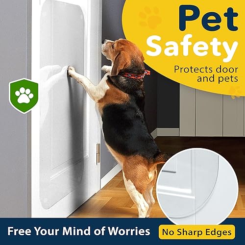 Miniatura 7 de PROTECTO Protector de puerta contra arañazos del perro protector antiarañazos para muebles ventana pared protector de garra transparente y