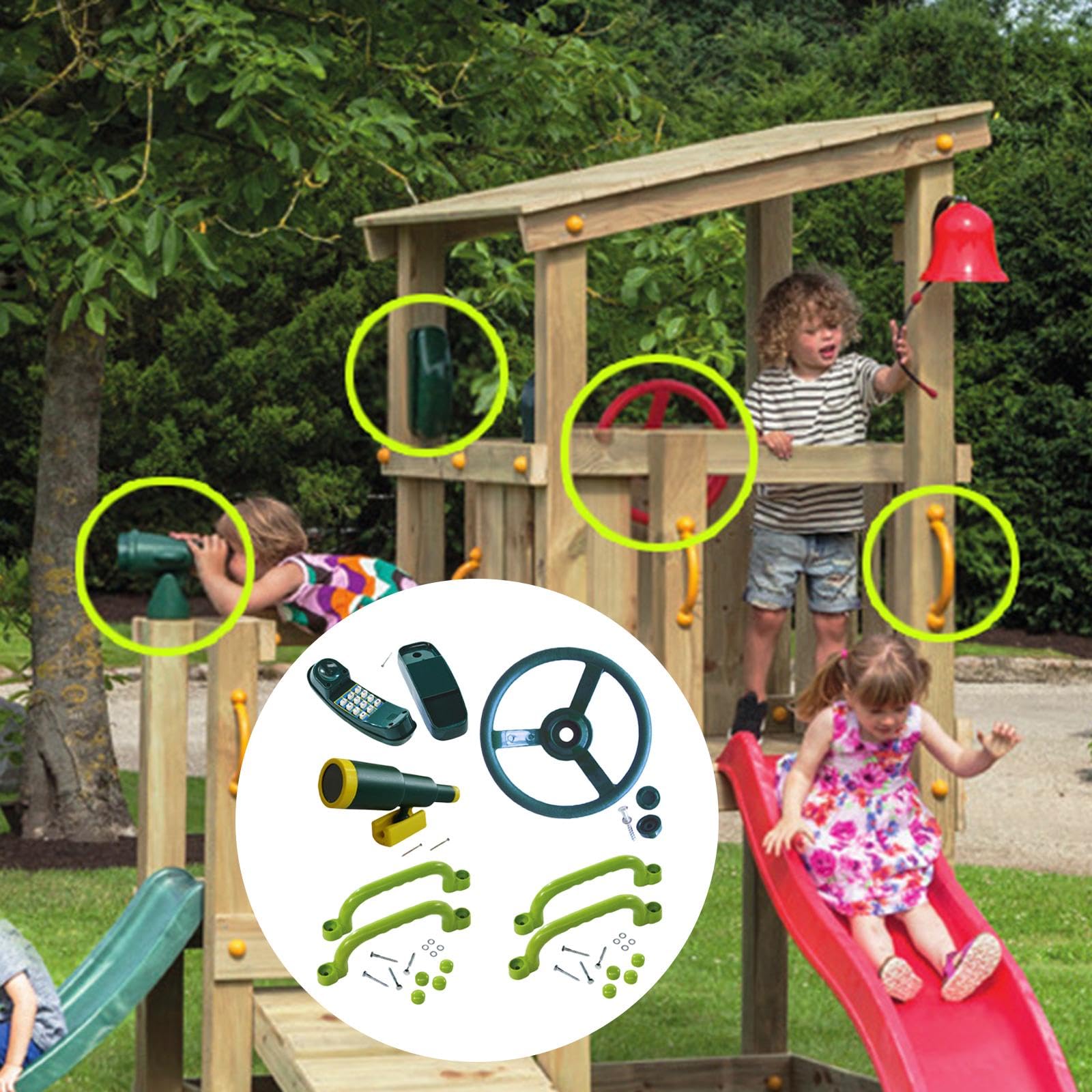 Spielplatz Spielset, Leichte Schaukel mit Schrauben, Lernspielzeug, Spielset Zubehör, Lenkradspielzeug für Schaukeln, Garten, Stil a