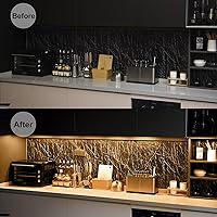 Vista 9 de Litever Kit de luces para debajo del gabinete, regulables por pared, regulador de corriente alterna, complemento, barras de luz LED de 12 pulgadas