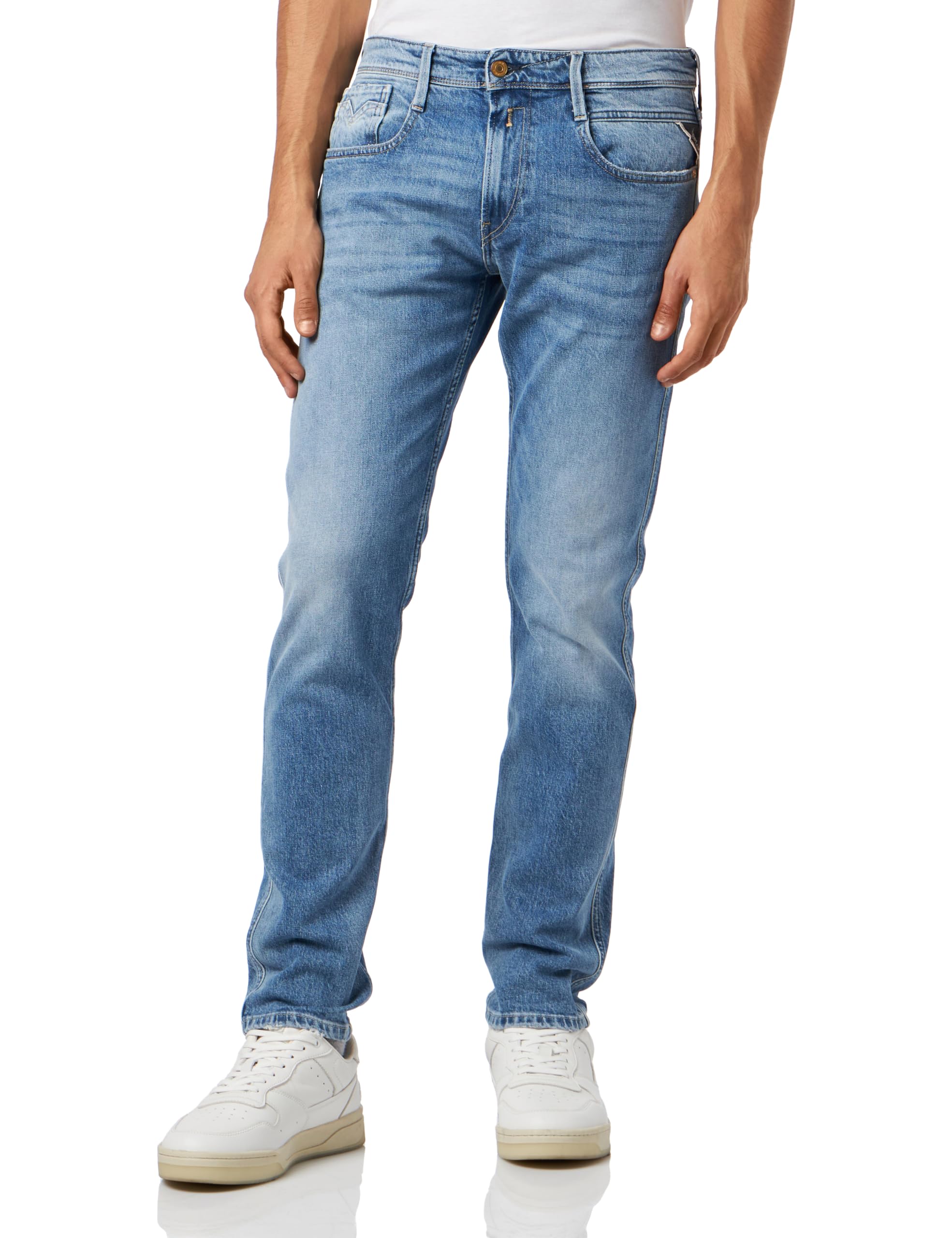 Replay Herren Jeans Anbass Slim-Fit X-Lite