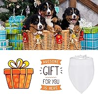 Vista 5 de Weewooday 12 pañuelos de sublimación en blanco para perros, pañuelos blancos sólidos para mascotas, bufanda triangular, bufanda de poliéster