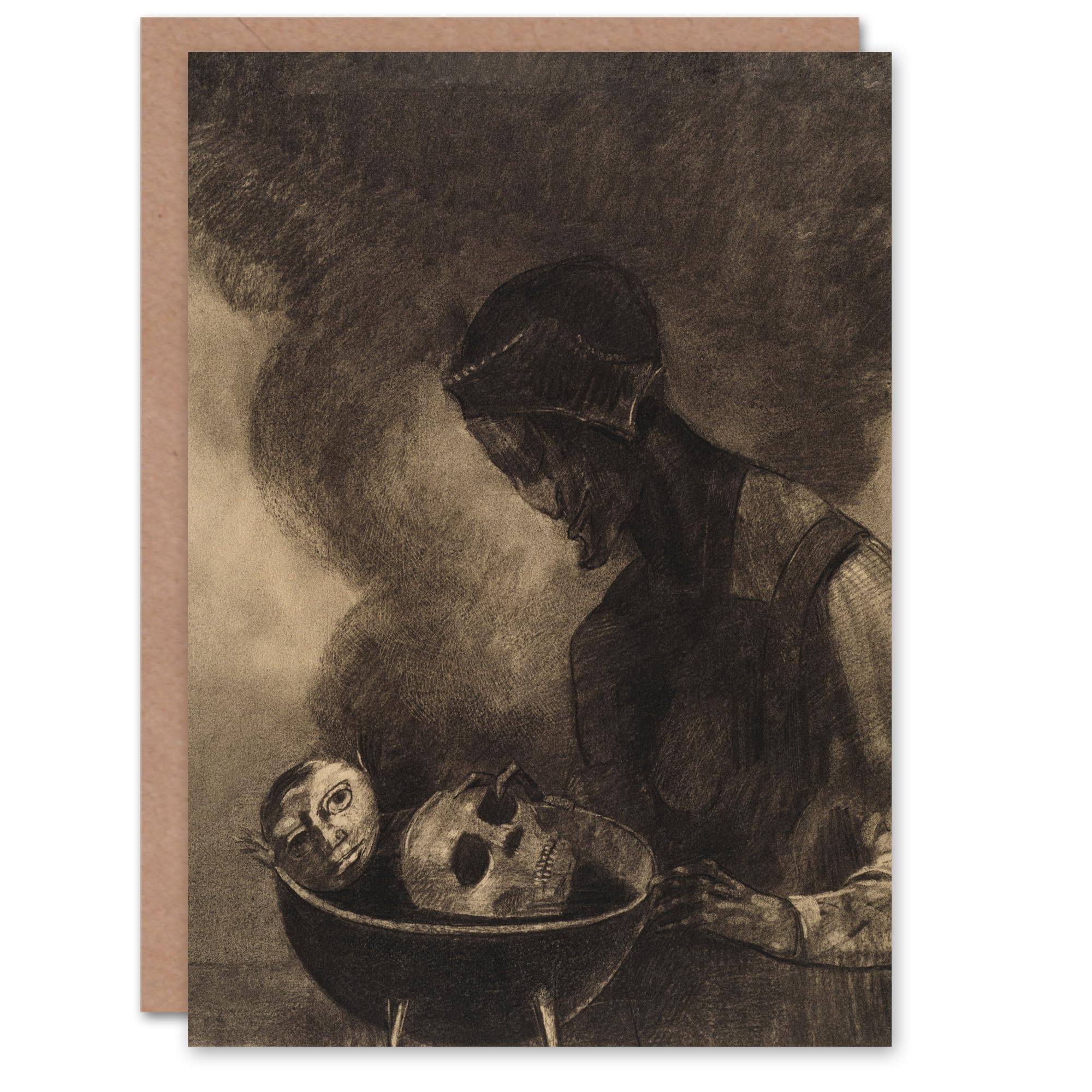 Artery8 Odilon Redon Art Card Cauldron of the Sorceress