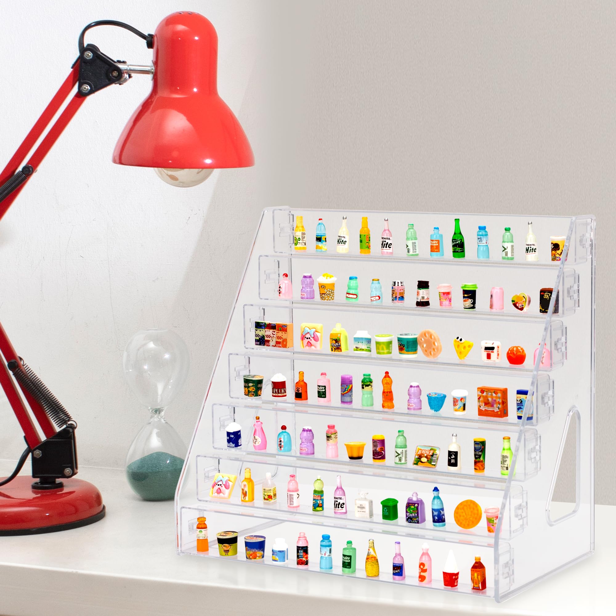 Mini présentoir de marque en acrylique pour mini marques de jouets de collection de 7 couches (mini marques non incluses)