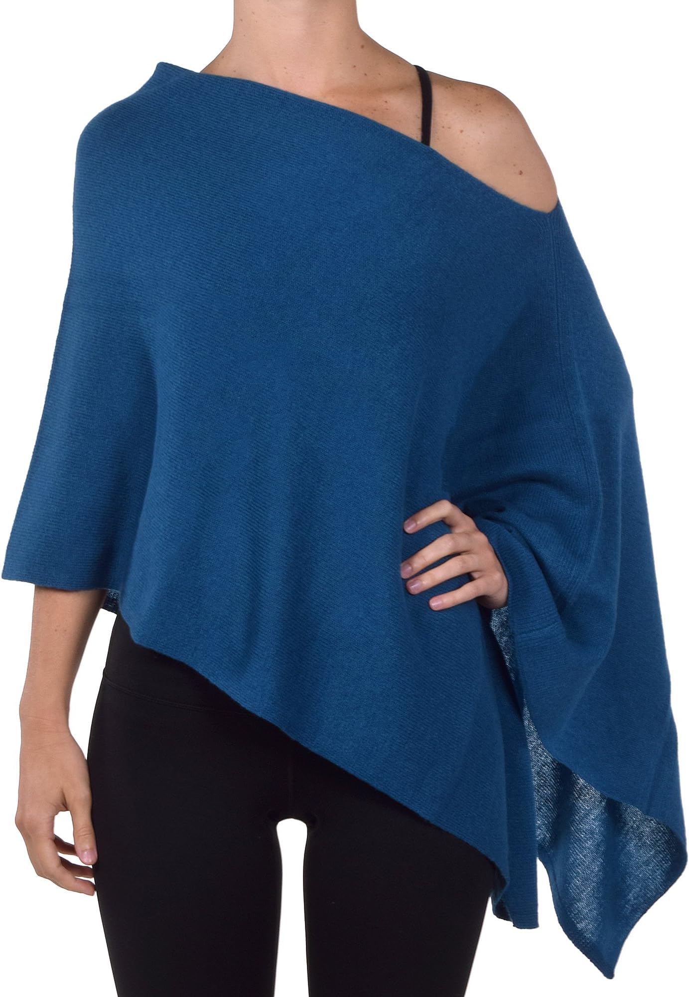 Alashan Cashmere Claudia Nichole Cashmere Draped Dress Topper - Coastal - 6072