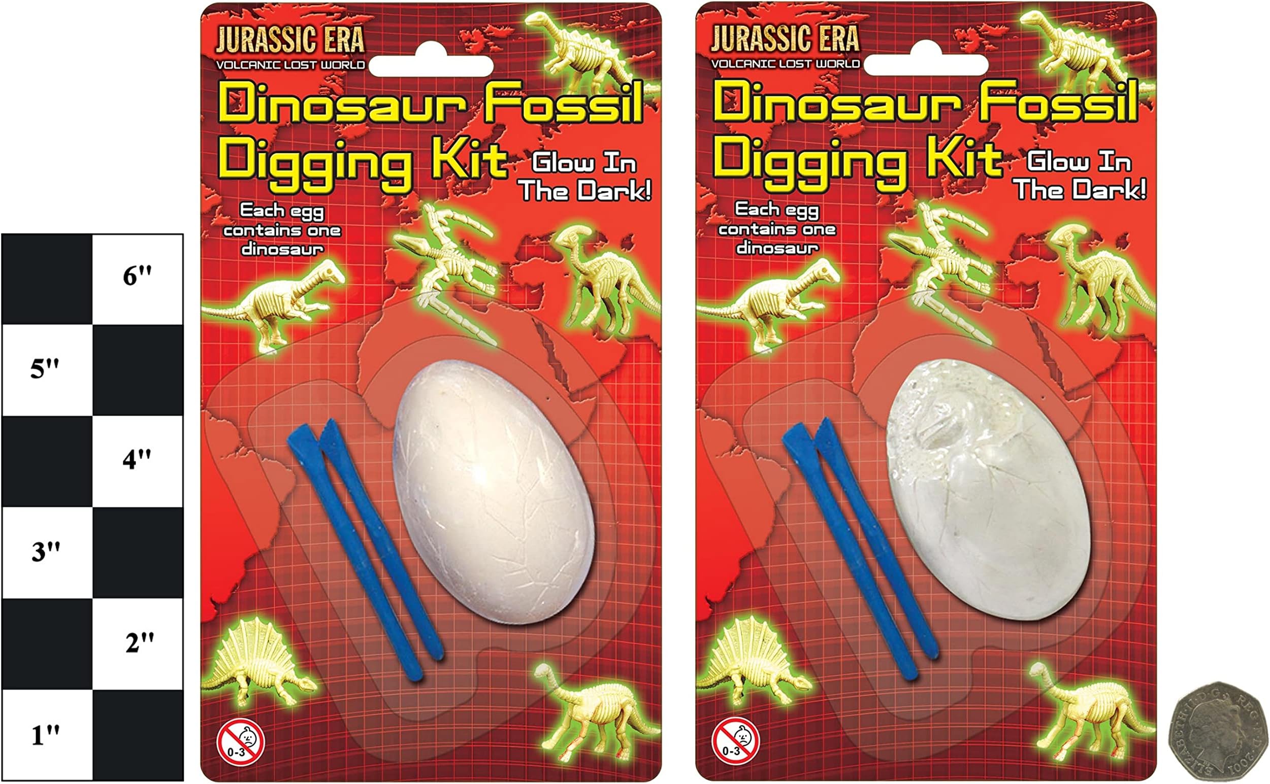 Dinosaur Fossil Digging Kit - Glow In The Dark Dinosaurs