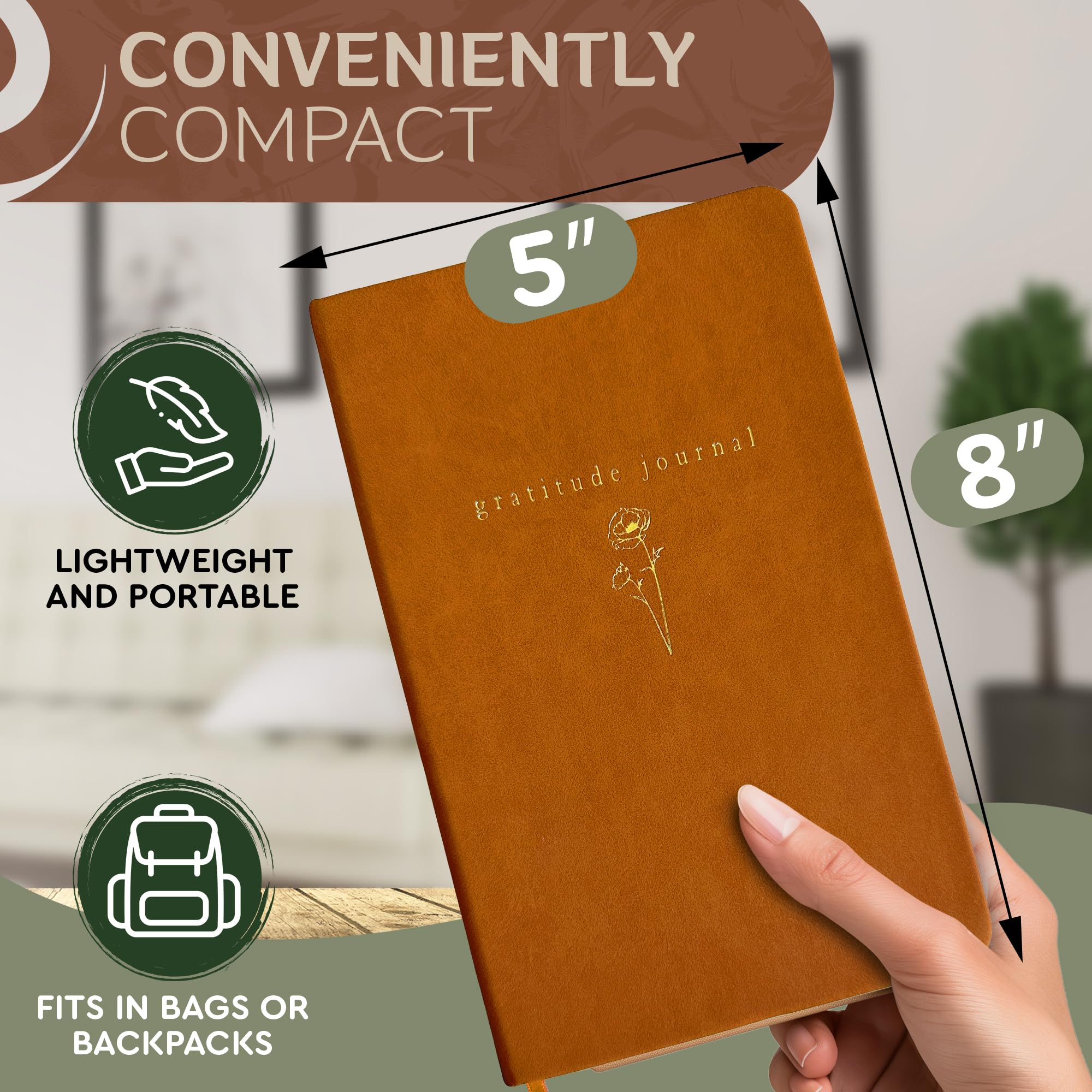 Gratitude Journal for Women and Men - With Writing Prompts for Self Care, Improvement and Manifestation - Daily Wellness and Guided Mental Health - 5 Minutes a Day - Inspirational to Practice Self Love and Reflection - Image 4