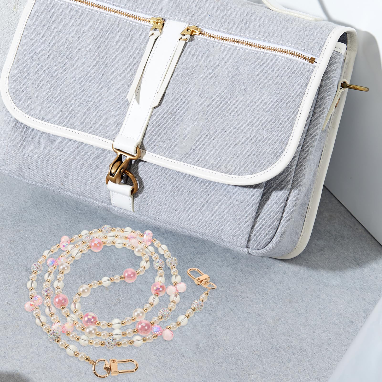 NUOBESTY 4piezas Cadena De Bolso De Perlas Para Reparación Strap De Reemplazo Para Bolso De Diseño y Práctico Para Regalar Cumpleaños y