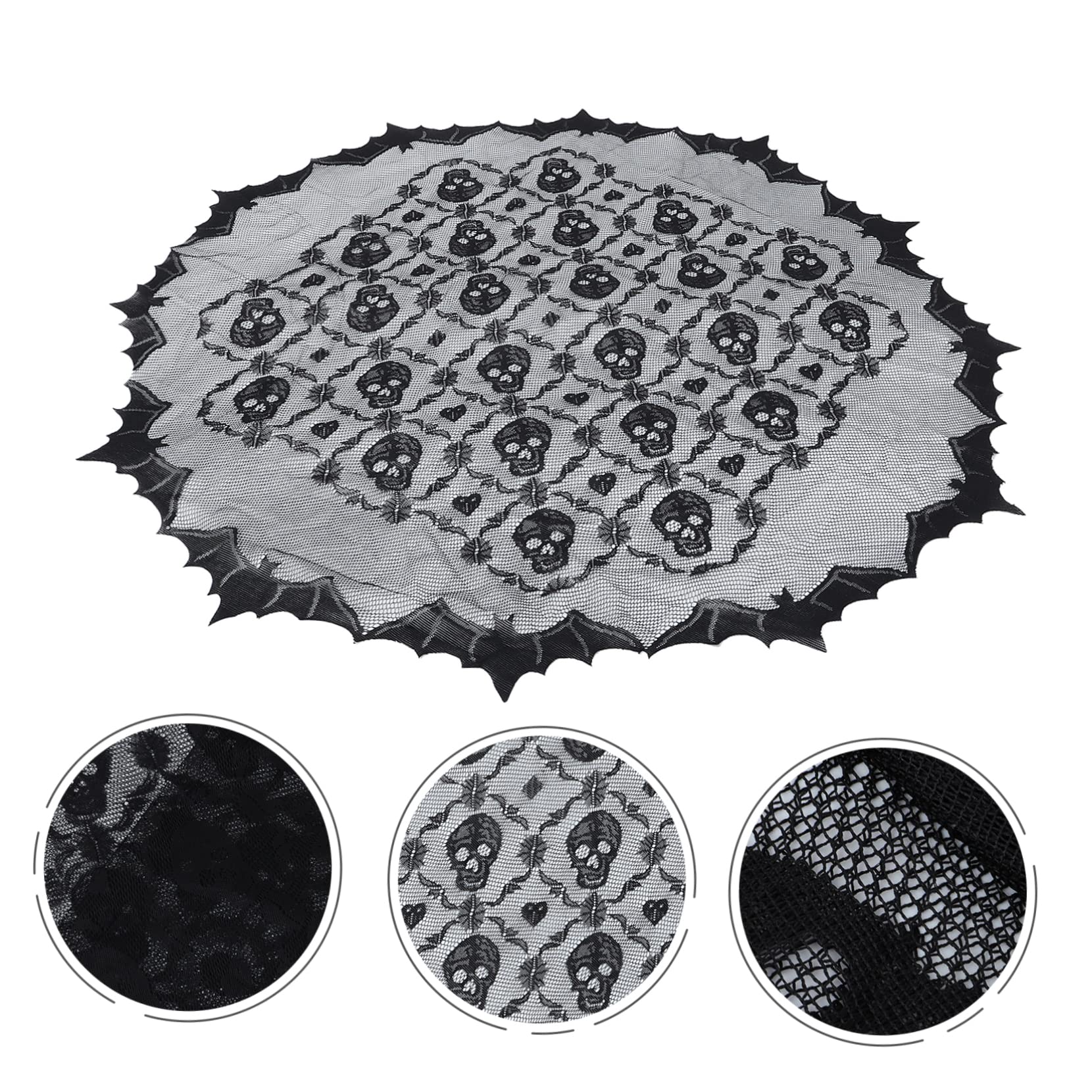 MAGICLULU 6 Teiliges Halloween Tischtuch Halloween Kleine Tischdecke Große Halloween Dekorationen Spinnennetz Goth Heimdekor Halloween Tischdecken Glitzer