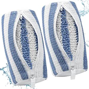 BoriYa Sacchetti Scarpe Lavatrice -2026 Nuovo Aggiornamento Sacchetto per Lavare Scarpe in Lavatrice 2 pezzi,Microfibra Pulizia a 360° Sacca Lavascarpe con Zip di Bloccaggio per Scarpa Ciclismo
