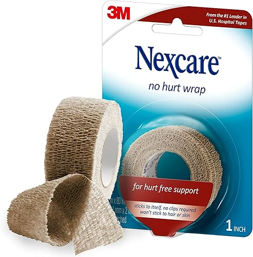 Nexcare Envoltura sin daño, 1 pulgada x 80 pulgadas, sin estirar