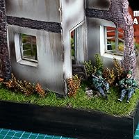 Vista 5 de Cayway Paquete de 2 césped artificial de simulación de césped estático en miniatura para bricolaje, modelo, tren, paisaje, ferrocarril, paisaje