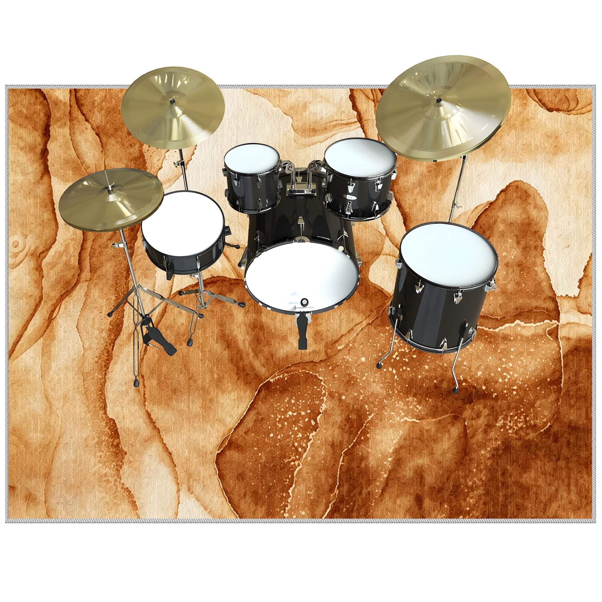 Tappeto per Batteria Acustica Tappeto a Tamburo Tappeti Antiscivolo Insonorizzato Tappeto Drum Coperta per Batteria Elettroniche Rullante Grancassa Strumenti Musicali Tappeto Batteria 230 x 180 cm