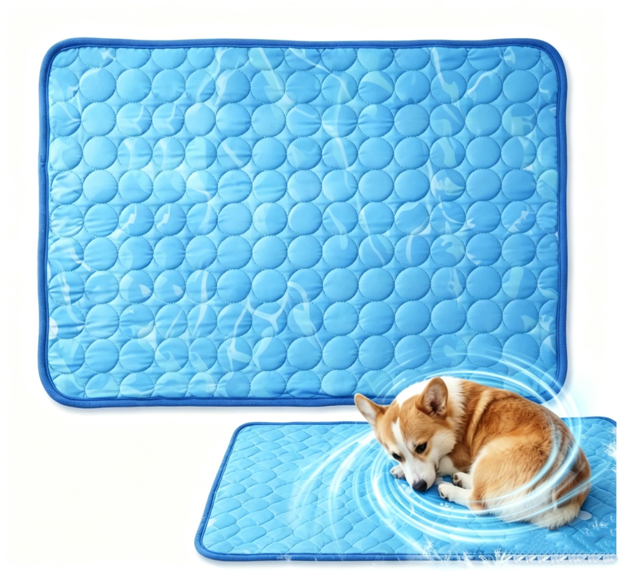 Mtbricey Dog Cooling Mat for Small Dogs Cats 70x55cm/27.6x21.7inches Self-Cooling Pet Cooling Pad Washable Ice Cooling Bed for Hot Summer Dog Cool Blanket for Crate Floor Sofa Car (C)