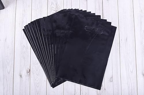 Miniatura 4 de ysmile Bolsa De Compras De Plástico Con Asa Polietileno Troquelado Bolsa De Mercancía De Plástico Para Pequeñas Empresas Al Por Menor 7.8"x11.8" 100