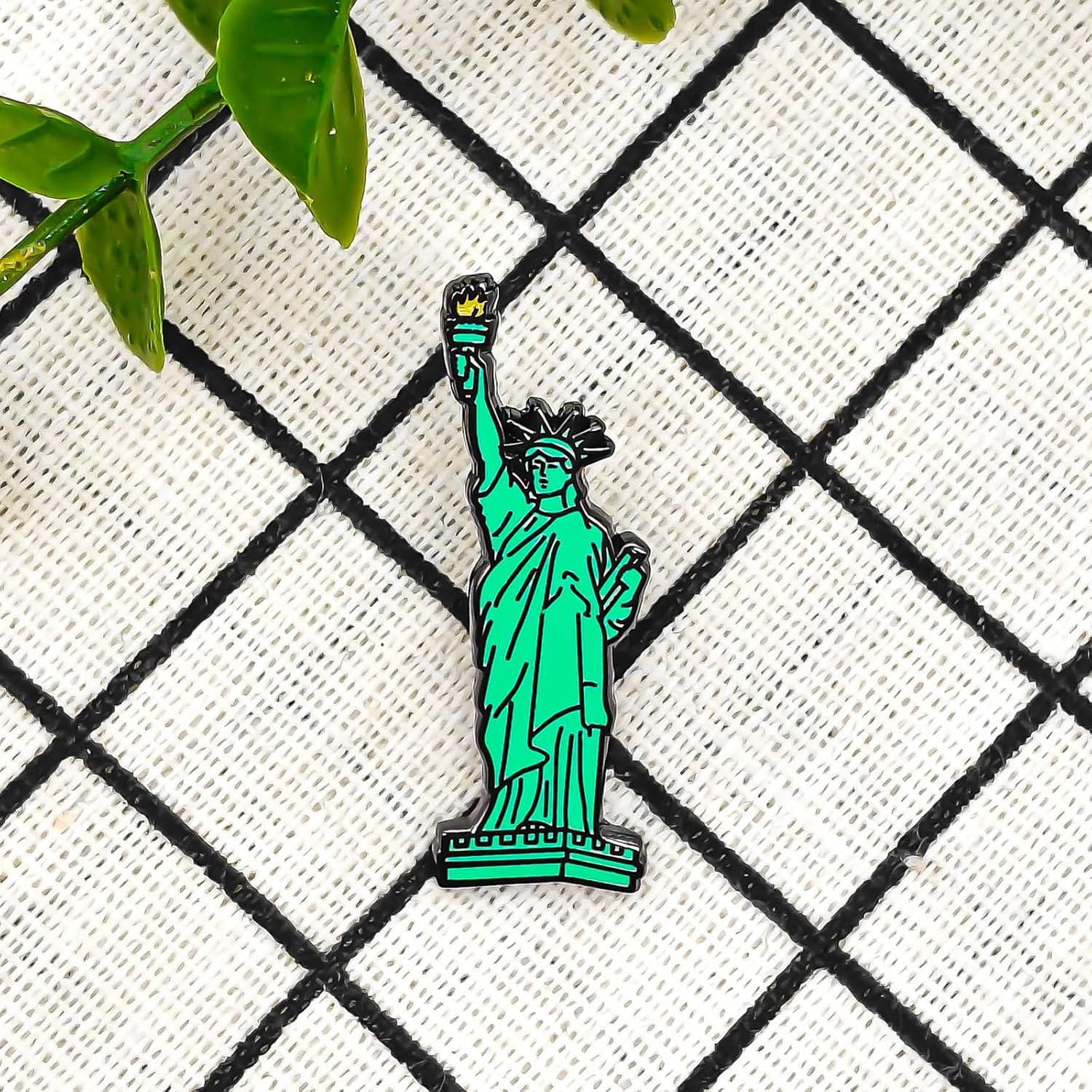 Statue Of Liberty Enamel Pin - Theme Series - Enamel Lapel Pin - Plated Badge for Clothing, Bags, and Lanyards - Image 2
