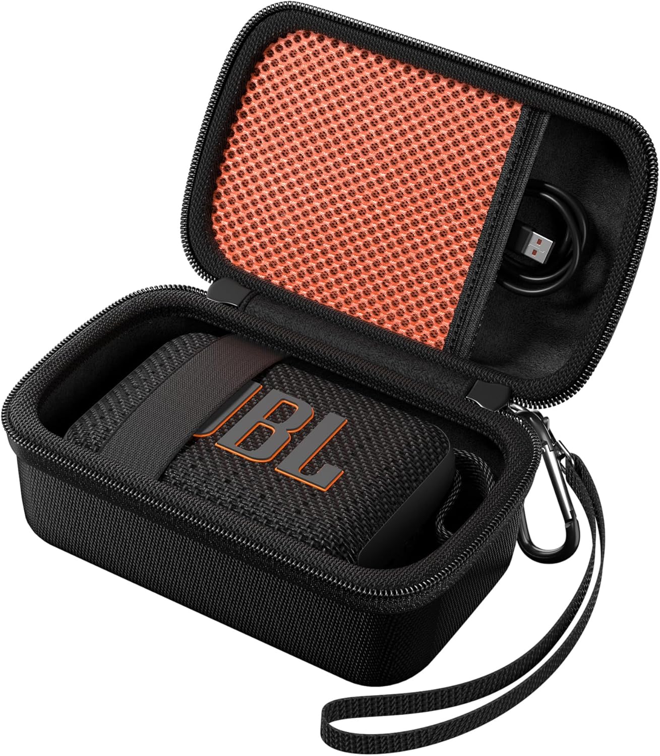 ProCase Funda de viaje rígida para JBL Go 4 2025Go 3Go 3 Eco Ultra, caja de transporte portátil impermeable para JBL Mini altavoz y accesorios,
