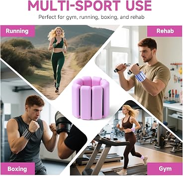 Weighted Bangles for Wrist and Ankle Weights for Women Each (Set of 2) | Workout Weights for Yoga, Pilates & Walking | Leg & Arm Weights Men