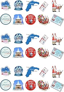 30 Stand Up Cute Christmas LAPLAND North Pole Santa Themed Edible Wafer paper Cake Toppers Decorations