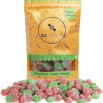 SoSweetie VEGAN Fizzy Cherry Sweets | Pick and Mix Fizzy sweets in a resealable pouch
