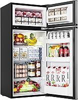 Vista 11 de Euhomy - Refrigerador miniatura con congelador, 3.2 pies cúbicos, refrigerador miniatura con congelador, refrigerador de dormitorio con congelador