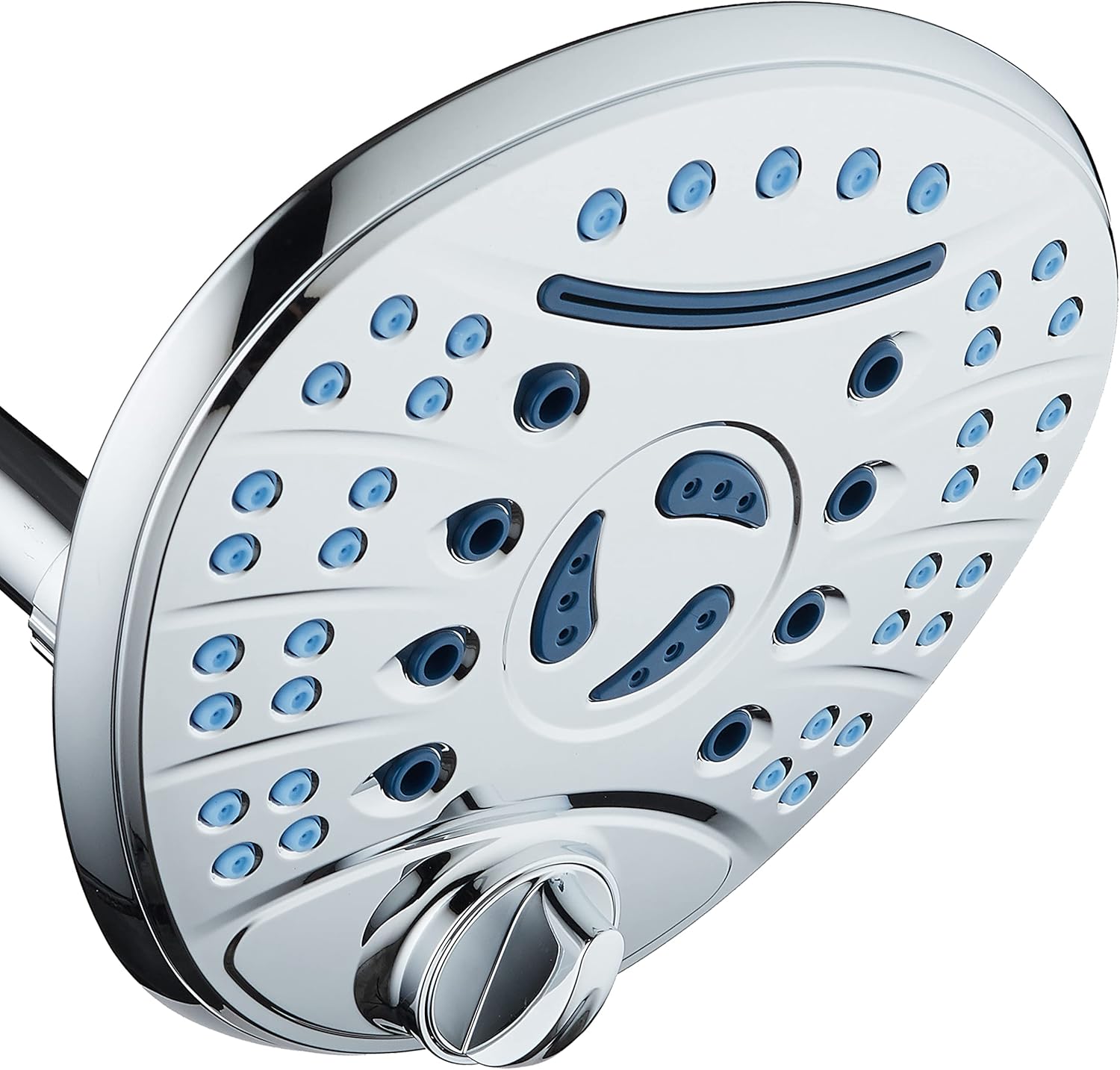 Hotel Spa AquaCare High Pressure 8-setting 7 inch Rainfall Shower Head with Cascading Waterfall and Special Hygienic Anti-clog Nozzles for Cleaner, More Powerful Shower Top American Brand