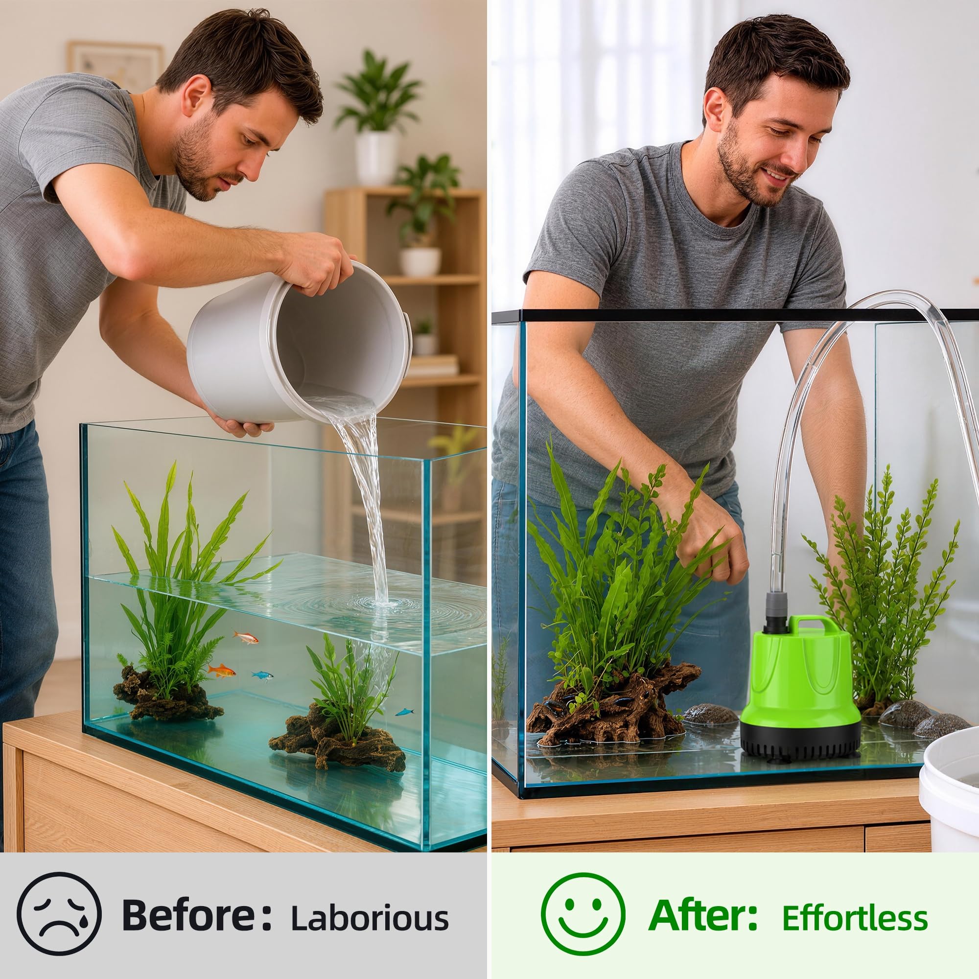 FREESEA Aquarium pump for water change: 660 GPH Drain 40 gal Fast in 5 Min — Amazon image 2