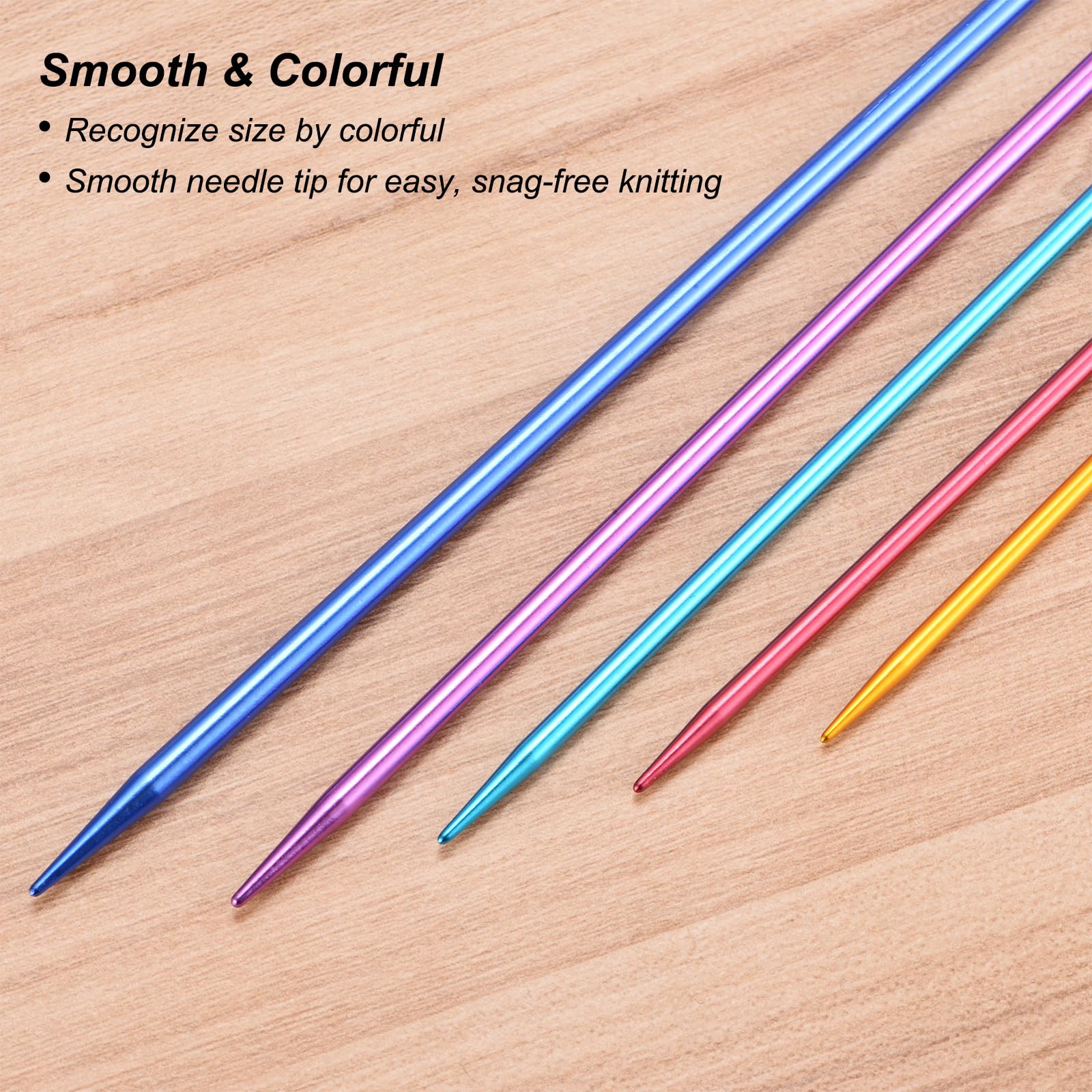 Uxcell Lot De 4 Aiguilles à Tricoter à Double Pointe En Alliage D'aluminium De 2,5 Mm De Long Pour Projets Faits à La Main Violet