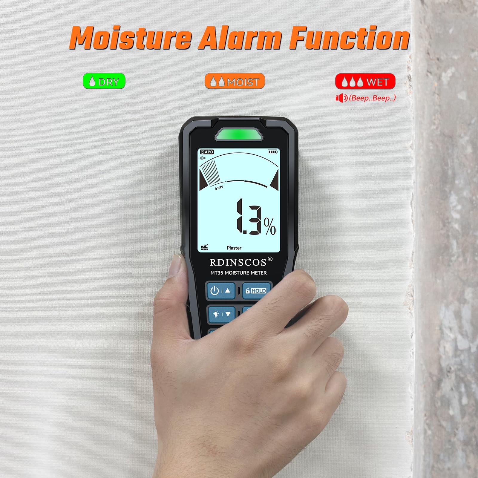 RDINSCOS Pinless Moisture Meter - No Drill! -5 RDINSCOS Pinless Moisture Meter - No Drill! -5
