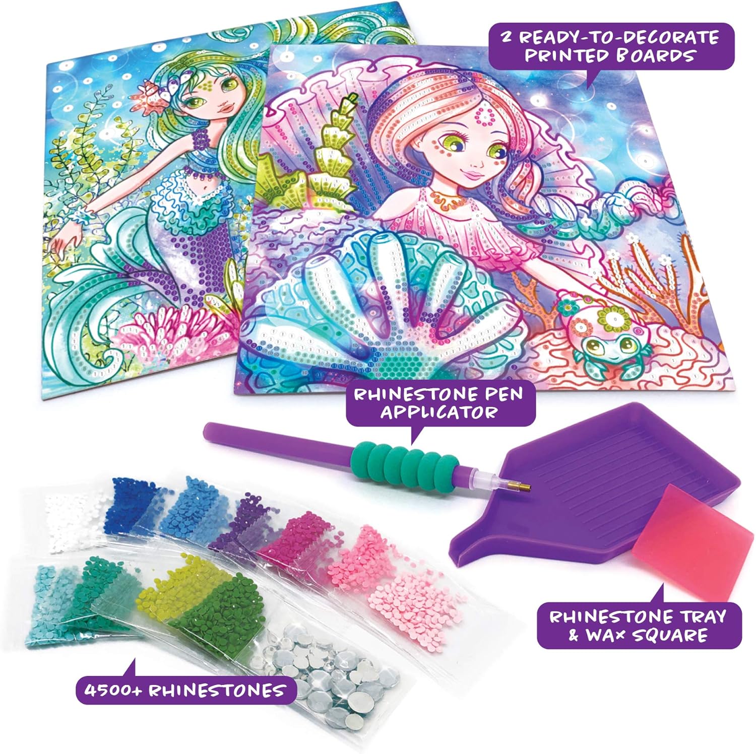 Nebulous Stars Dazzle by Number Diamond Art Painting Kit - Diamond by Number - Craft for Kids and Teens (Water)