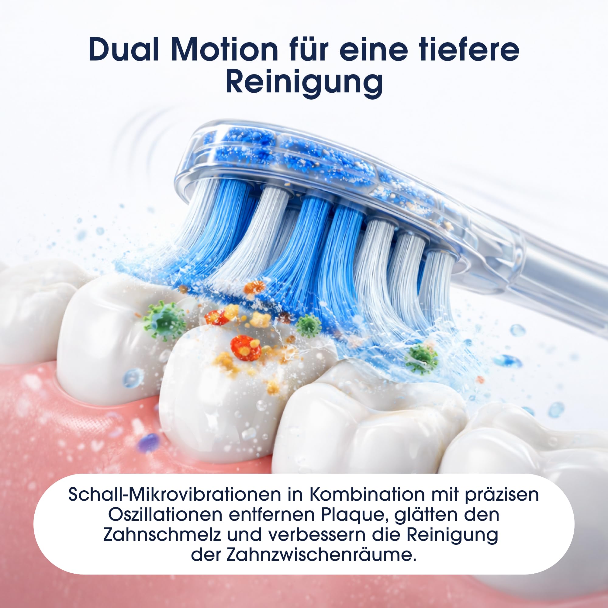 ZENT SoniQ Schallzahnbürste 2in1 Ultraschall Zahnbürste