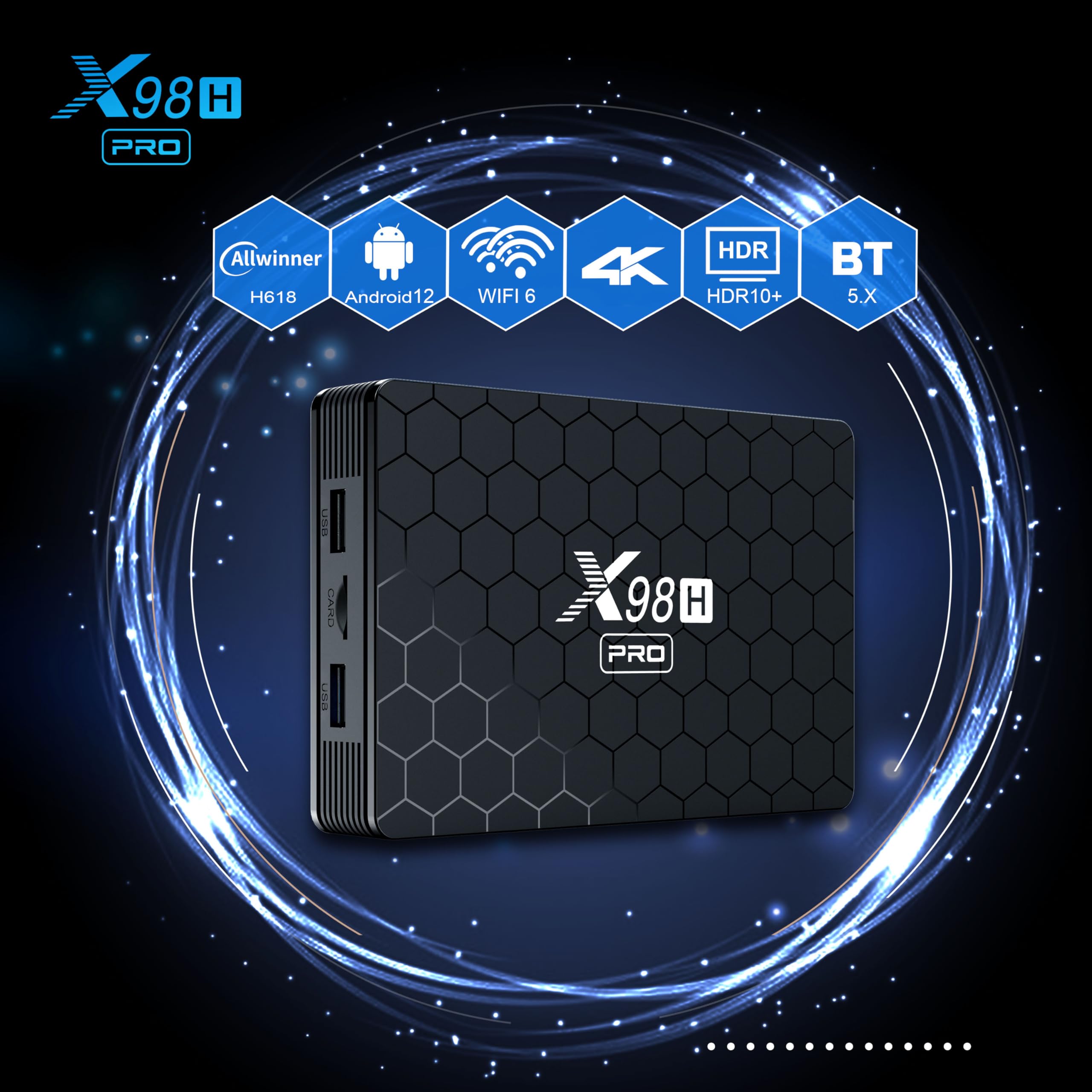 Android 12 TV Box 4GB 32GB ROM H618 X98H Pro - Dettaglio