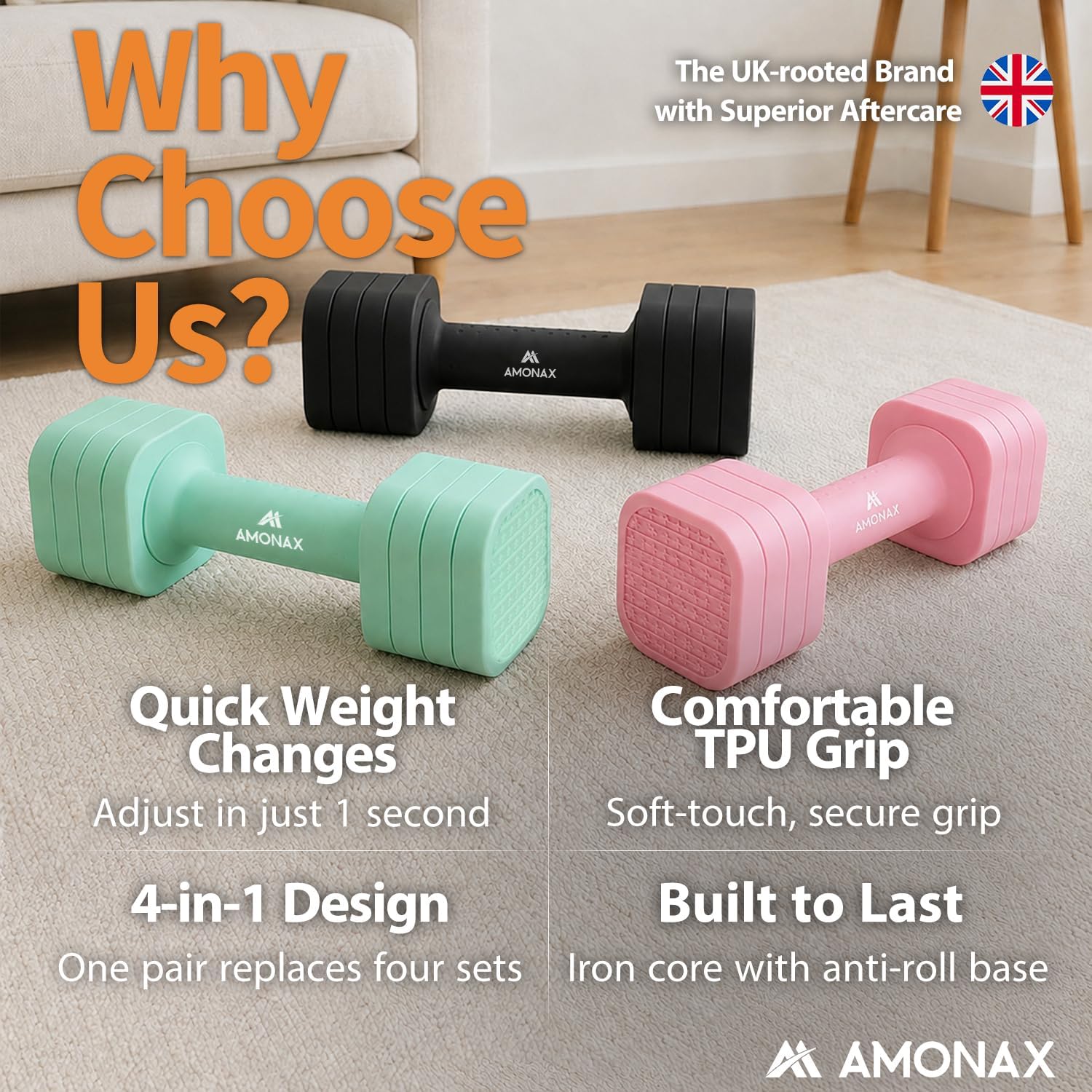 Adjustable Dumbbells Set for Women, Pair (163900236) thumbnail 7