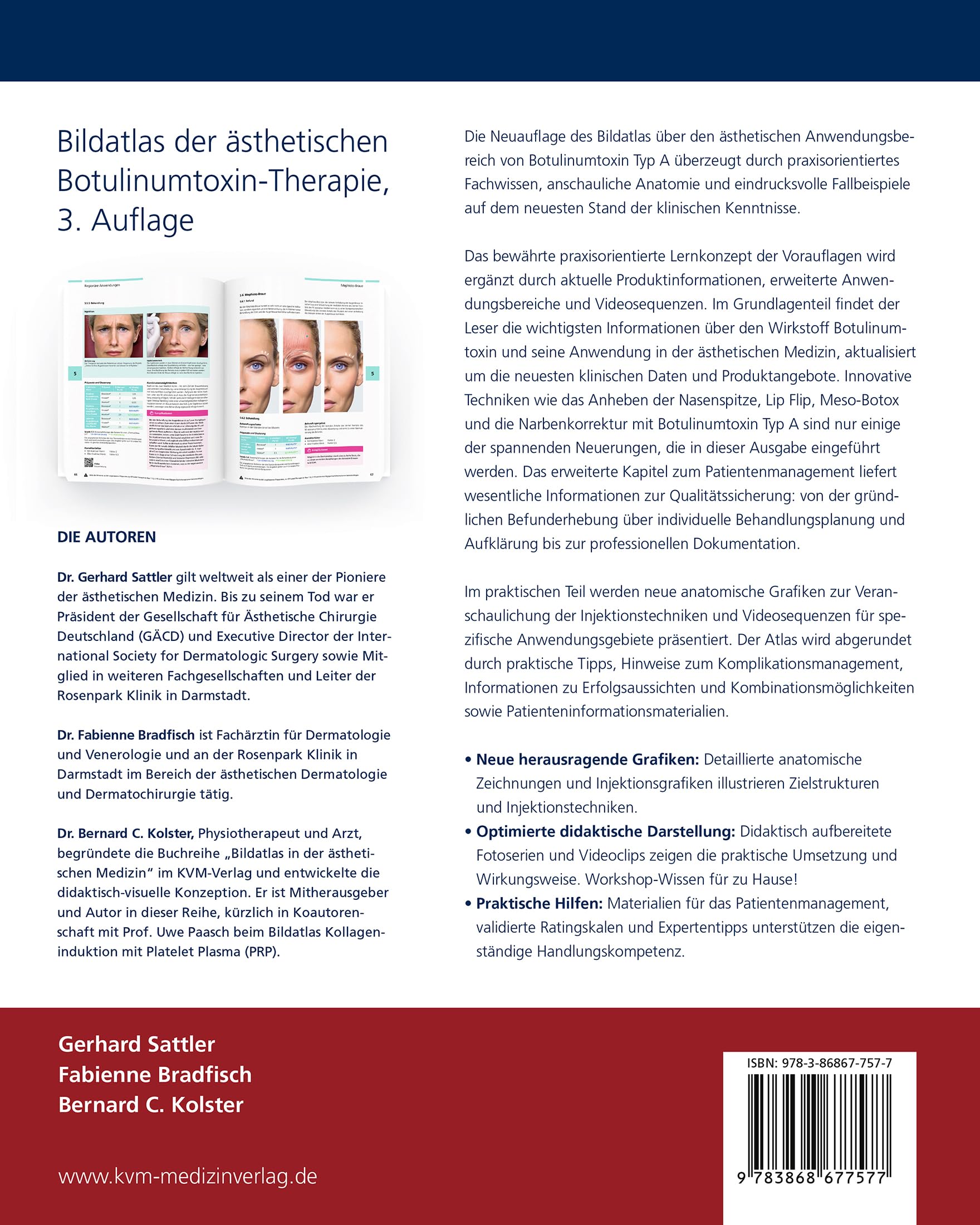 Bildatlas der ästhetischen Botulinumtoxin-Therapie: Dosierung | Lokalisation | Anwendung