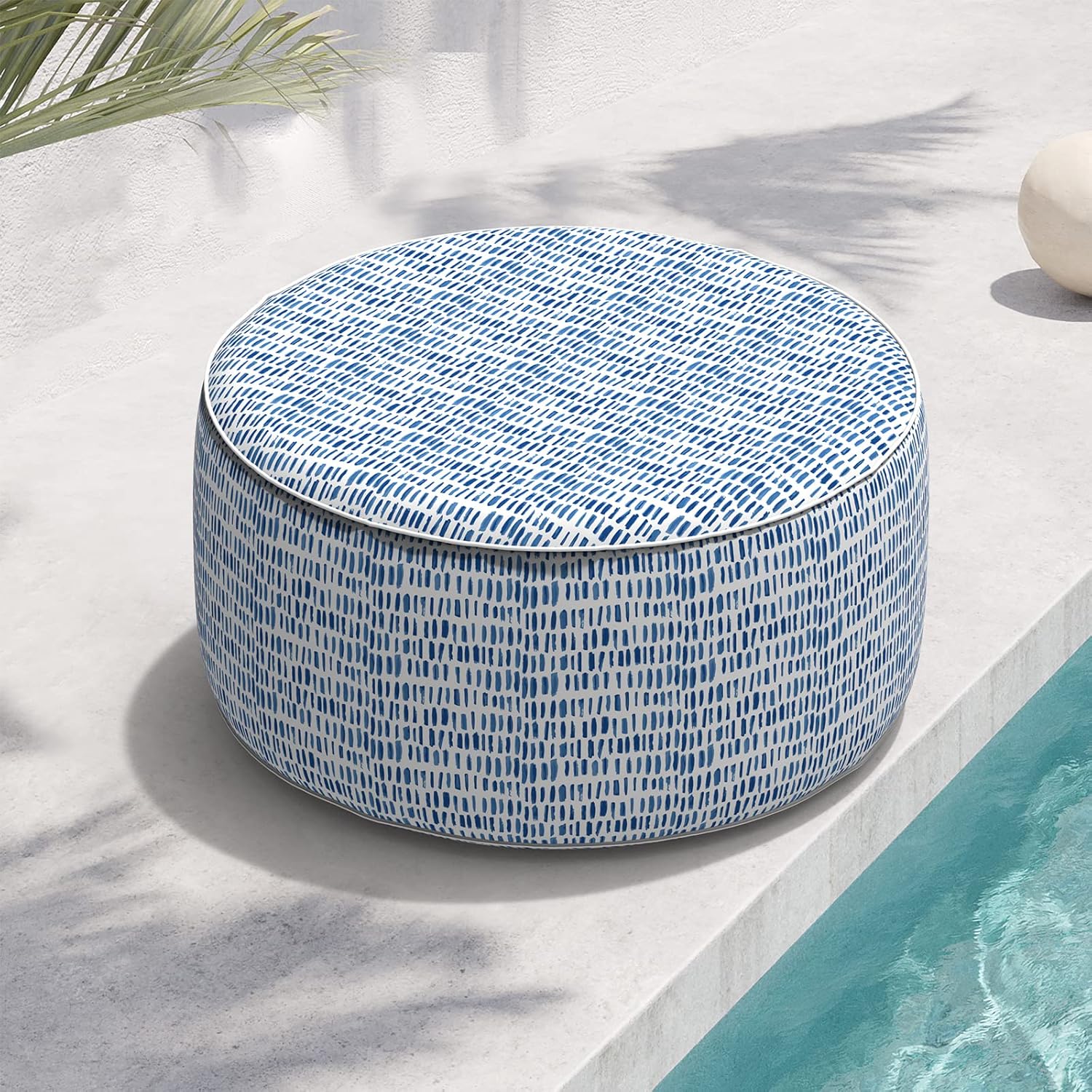 Amazon.com : TWLEAR Indoor/Outdoor Inflatable Ottoman, All Weather ...