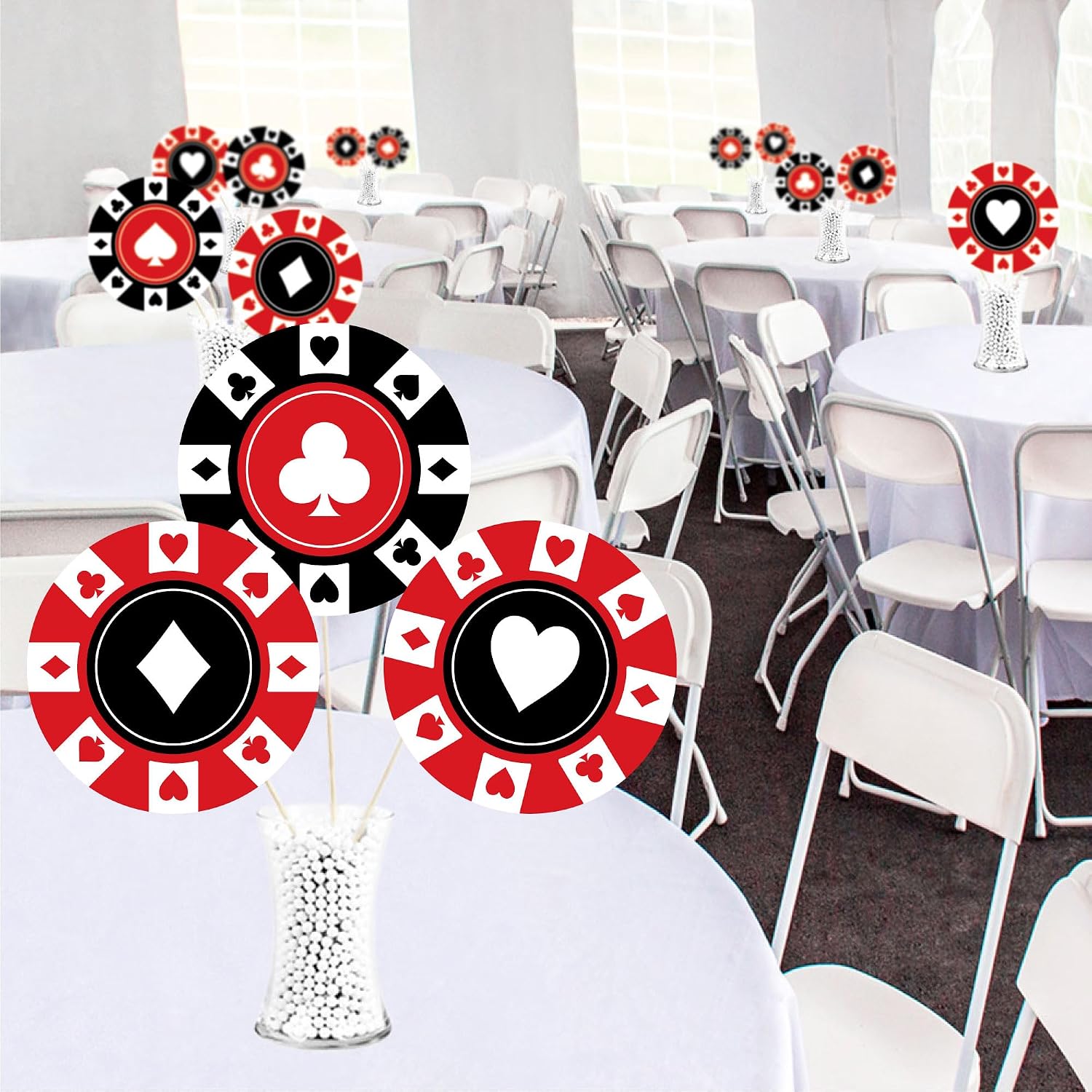 Las Vegas Casino - Poker Chip Large Party Essentials - 20 Ct image 4