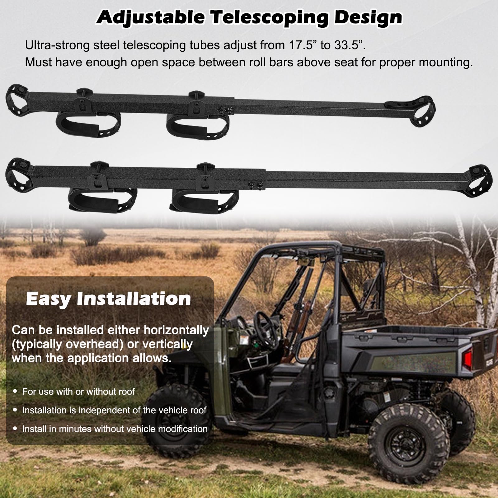 Amazon.com: 20079 Overhead in-Cab Gun & Bow Rack Carrier Fits for