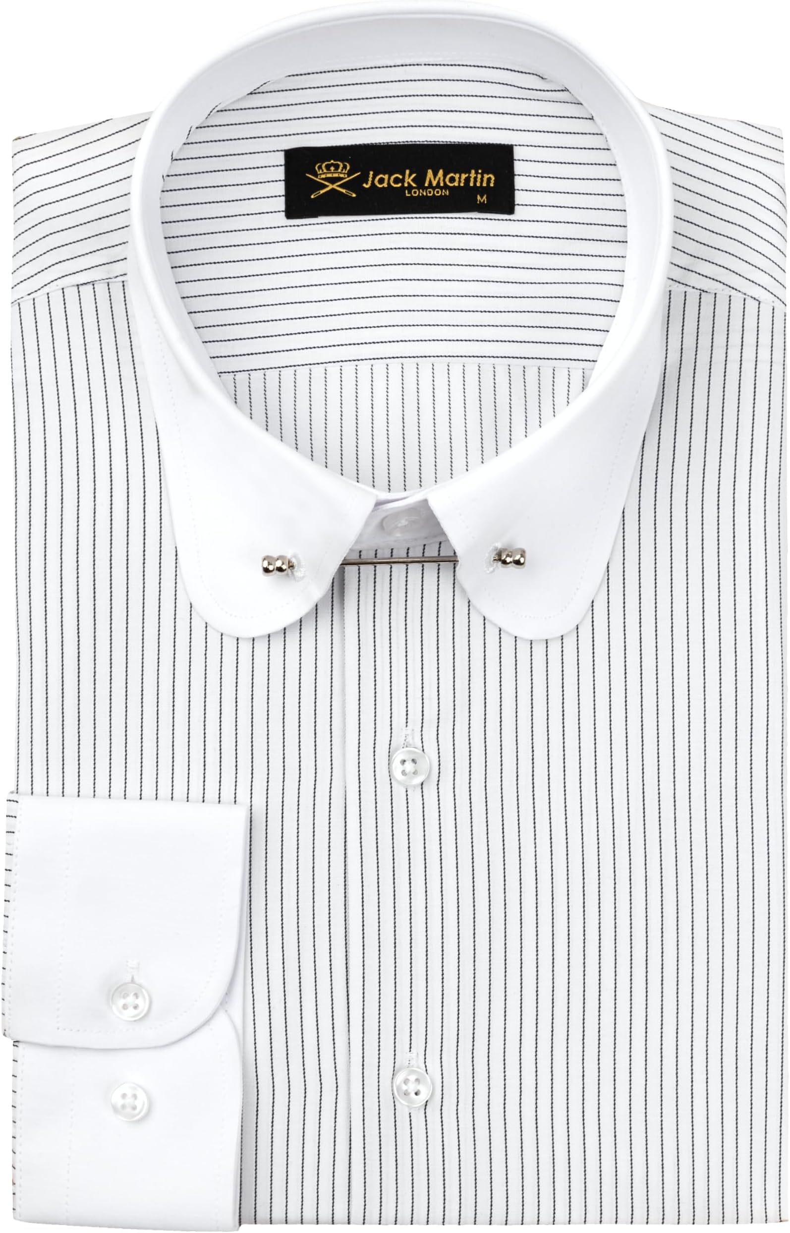 Men's Penny Collar Dress Shirt with Pin Collar Bar | Long Sleeve | Button-Up Stylish Formal