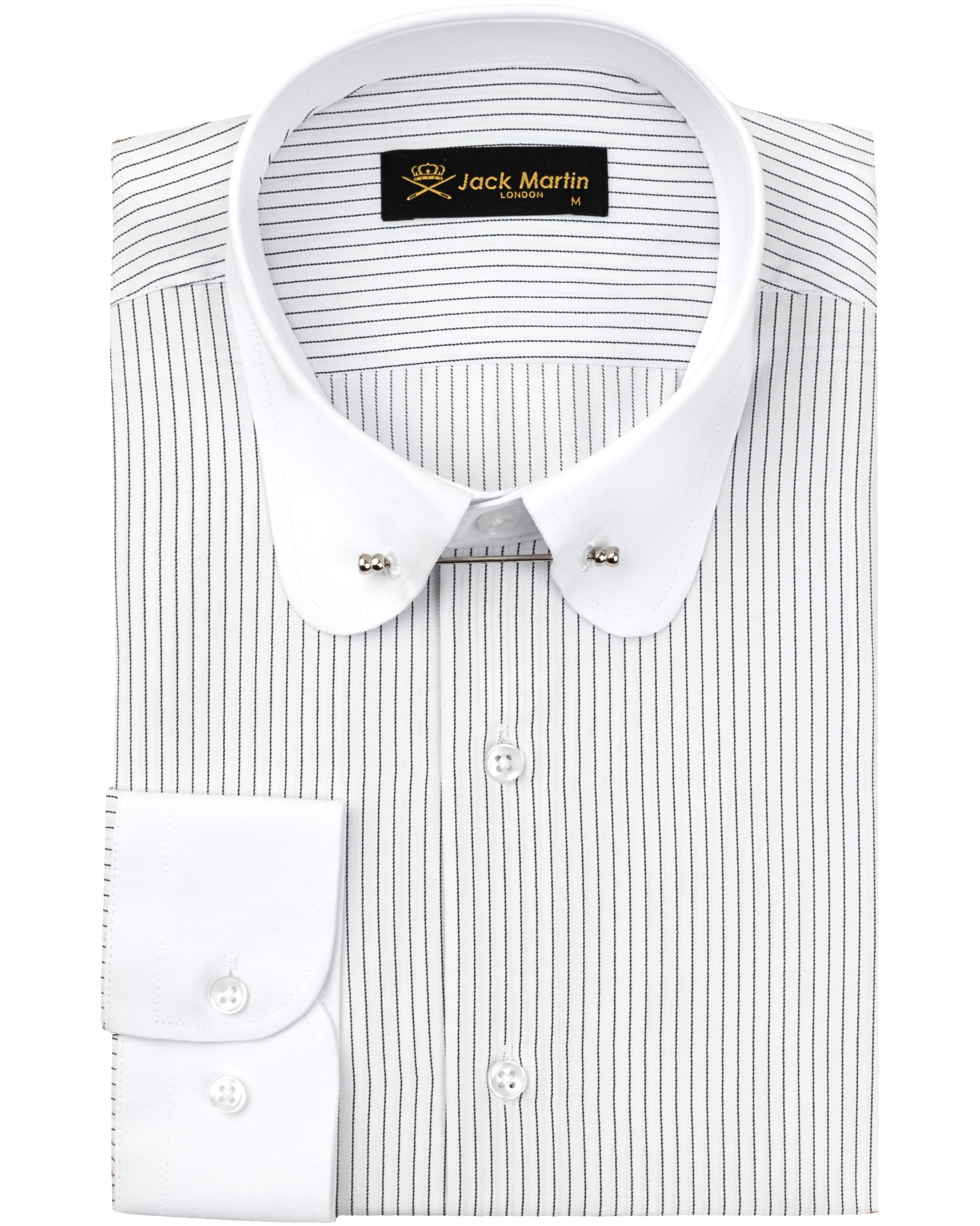 Men's Penny Collar Dress Shirt with Pin Collar Bar | Long Sleeve | Button-Up Stylish Formal
