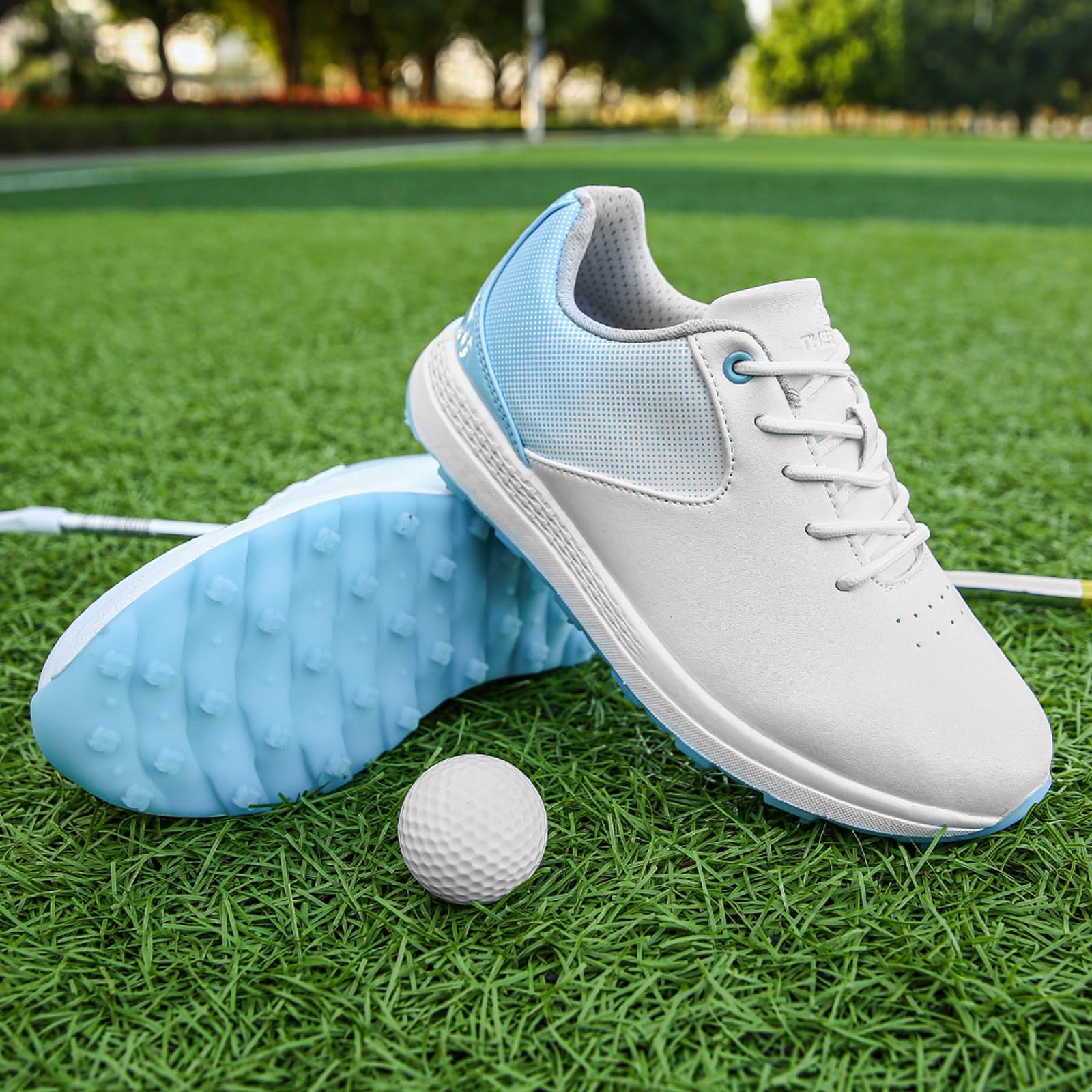 Mujer Zapatos De Golf, Zapatillas De Golf Ligeras E Impermeables Sin Clavos para Niñas, Zapatos De Golf Antideslizantes para Entrenamiento De Tallas 36-43