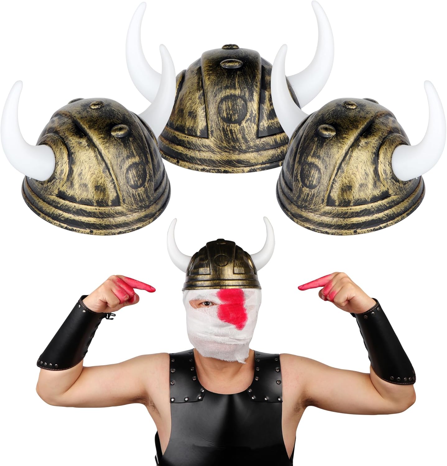 3 Pack Helmet Hat for Halloween Party Costumes