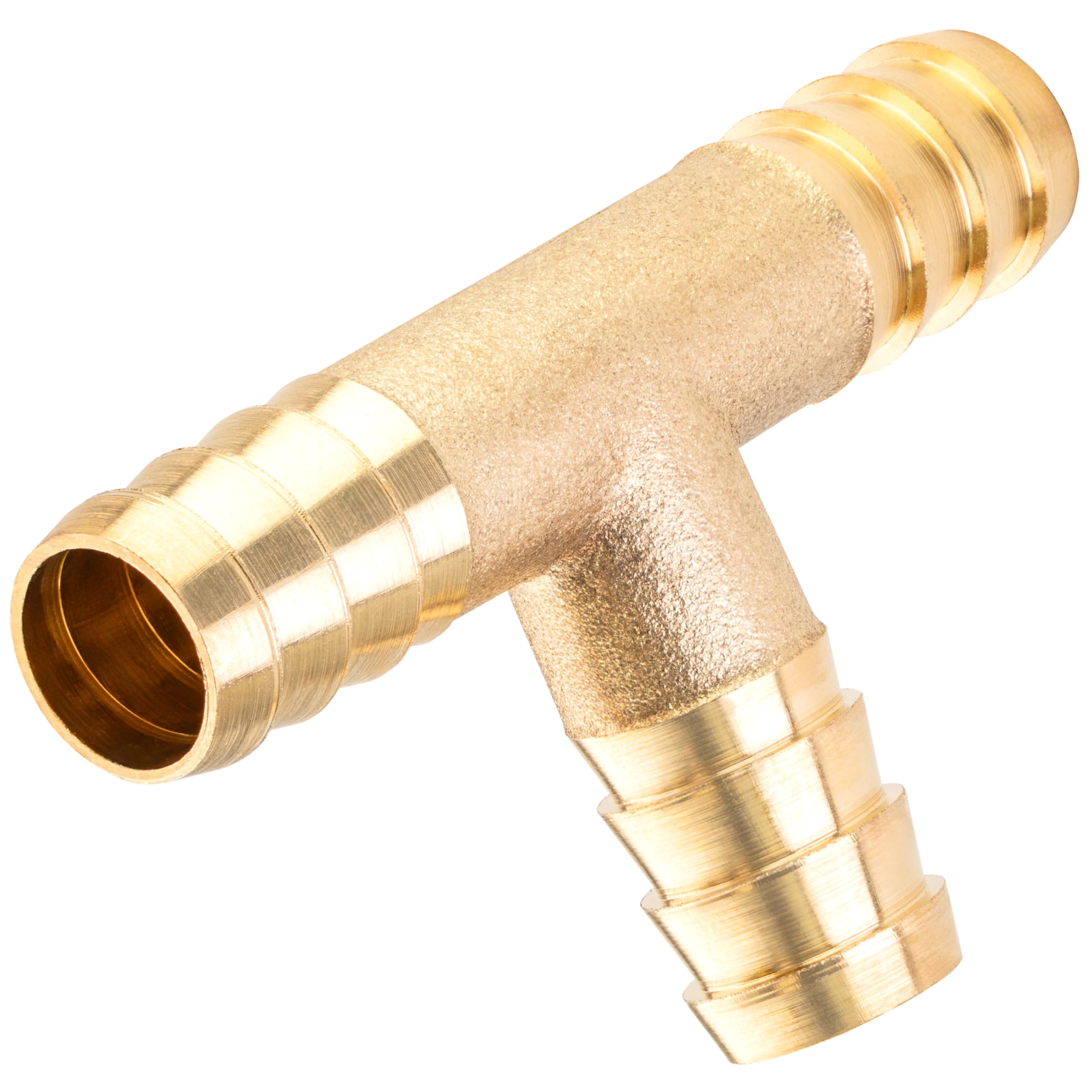 Poppstar Gold Compressed Air Hose Connector T-Piece With Compressed Air Plug-In Nipple (Od 10.3Mm / Id 8.5), Brass