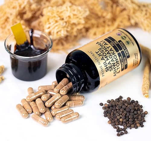 Miniatura 9 de Shilajit 10,000 mg, musgo marino irlandés 2000 mg, Ashwagandha 3000 mg, Tongkat Ali 30,000 mg, boro, magnesio, PQQ y más  60 cápsulas - 30 días de