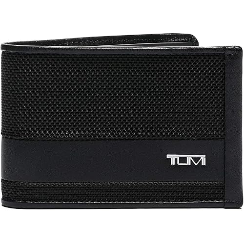 TUMI - Alpha Slim Single Billfold - Men's Ballistic Nylon Wallet - Hidden Card Pocket - Black