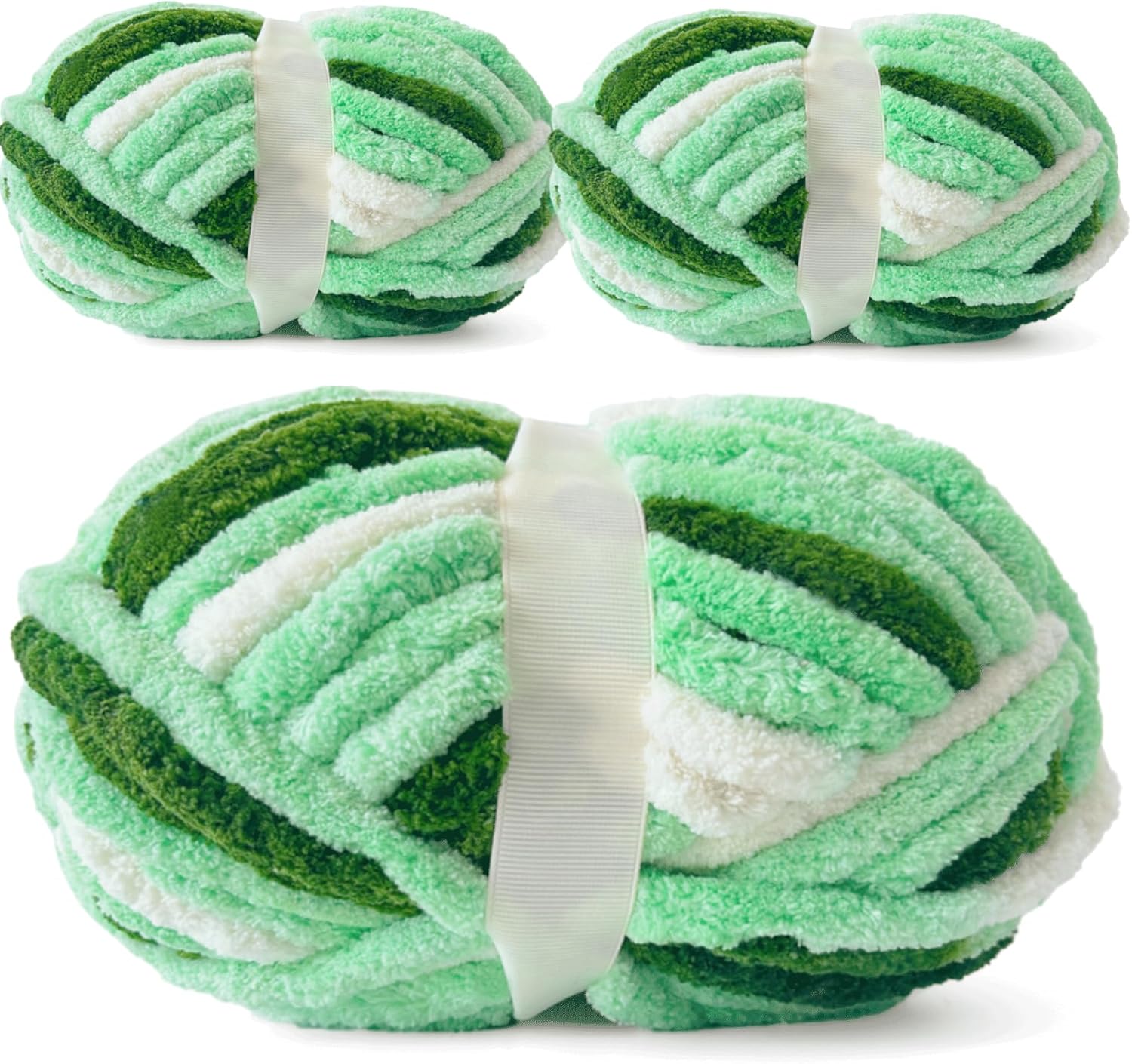 Chunky Chenille Yarn for Crocheting - Bulky Fluffy Yarn for Knitting -100% Polyester -Size 6-45 yds/8.8 oz Each Skein-Hand Knitting Blanket DIY (Pastel Bloom, 6 Pack)
