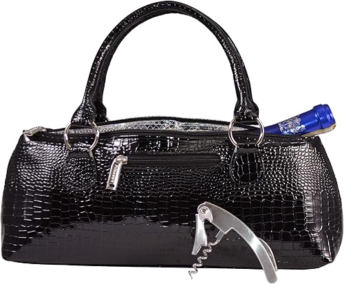 Bolsa de mano de vino (aislamiento térmico) Bolsa de transporte para mujer Sostiene botellas rojas y blancas de 25.4 fl oz Moda de moda Incluye