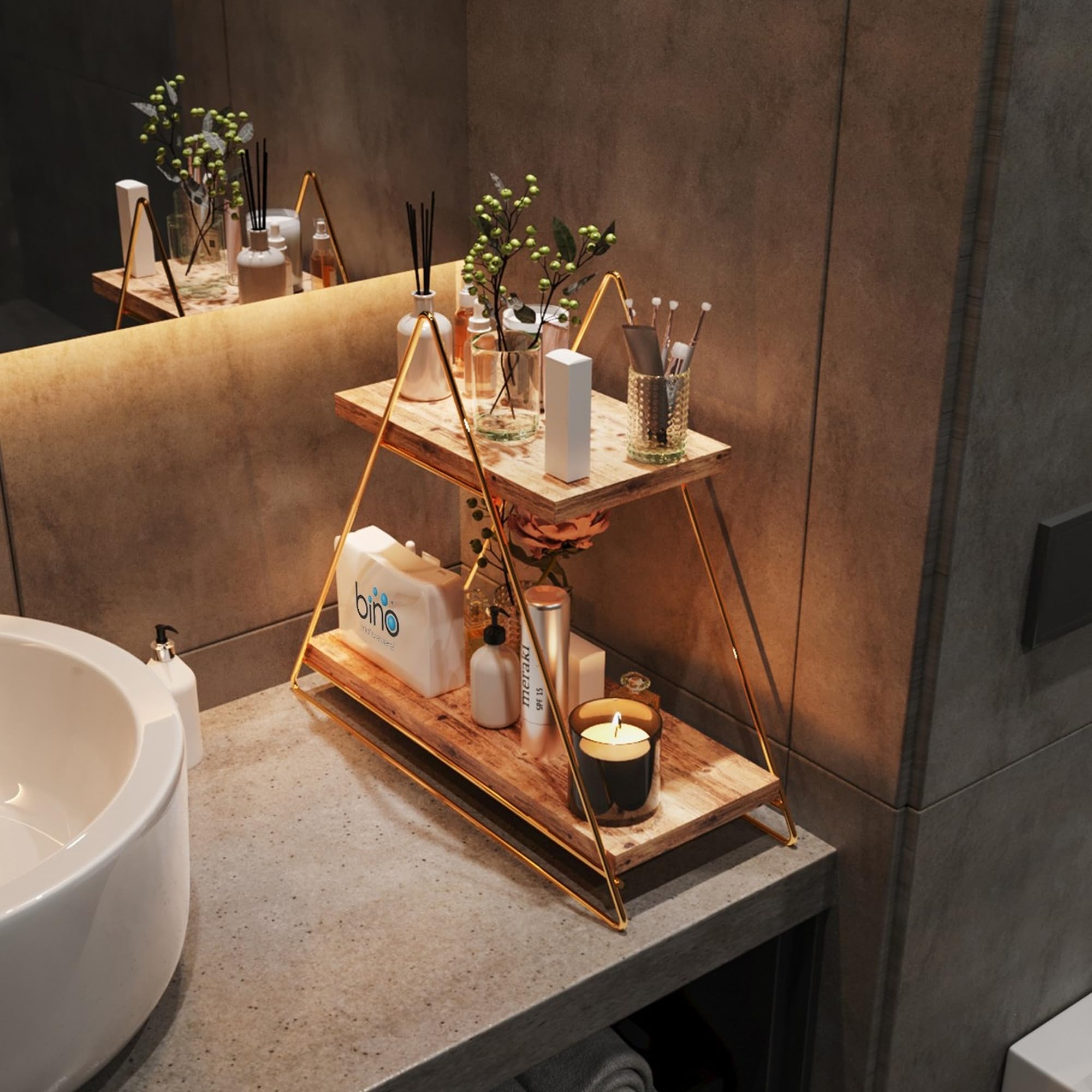 Well Home Mobiliario & Decoración Wandregal Mit 2 Ebenen