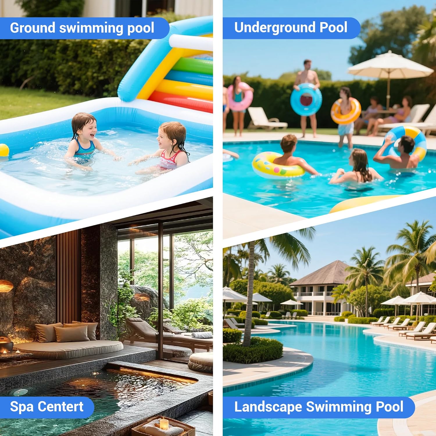 Pool Vacuum Cleaner Hose 1.5",8 Pcs Pool Hose Set for Replacement Parts for Major Brand Automatic Inground Pool Vacuums (White)